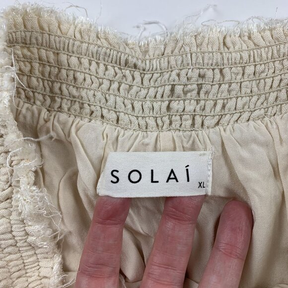 Solai Oatmeal Luca Lined Linen Pants XL - Picture 4 of 7